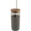 Arlo 600 ml glass tumbler with bamboo lid