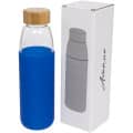 Kai 540 ml glass sport bottle with wood lid