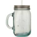 Juggo recycled glass mug with straw