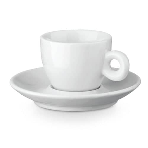 PRESSO. Ceramic coffee cup and saucer