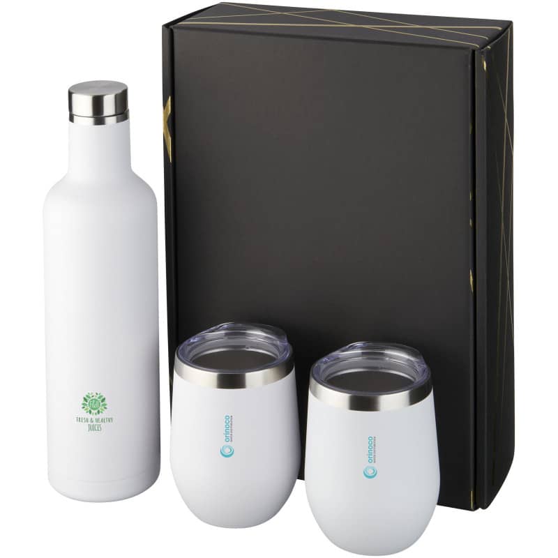 Pinto and Corzo copper vacuum insulated gift set