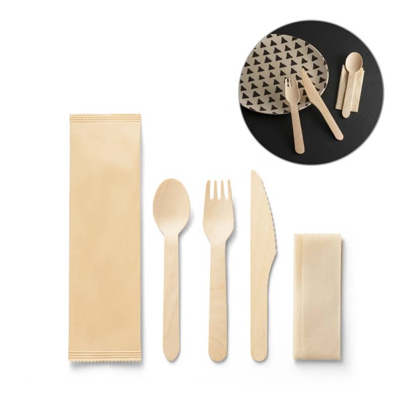 SUYA. Wooden cutlery set