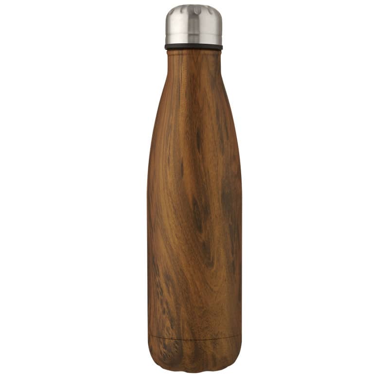 Cove 500 ml vacuum insulated stainless steel bottle with wood print