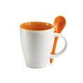 DUAL Bicolour mug with spoon 250 ml