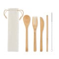 SETSTRAW Bamboo cutlery with straw