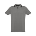 THC ROME. Men's Polo Shirt with contrast colour trim and buttons