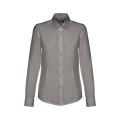 THC TOKYO WOMEN. Women's long-sleeved oxford shirt with pearl coloured buttons