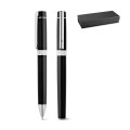 DOURO. Metal rollerball and ballpoint set with clip