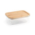 PORTOBELLO. Lunch Box. Hermetic box in borosilicate glass and bamboo lid 1000 mL