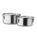 ELLES Set of 2 stainless steel boxes