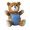 NICO Bear plush w/ advertising pants
