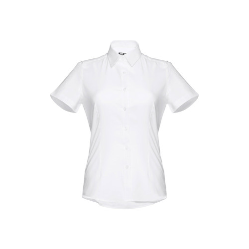 THC LONDON WOMEN WH. Women's short-sleeved oxford shirt. White