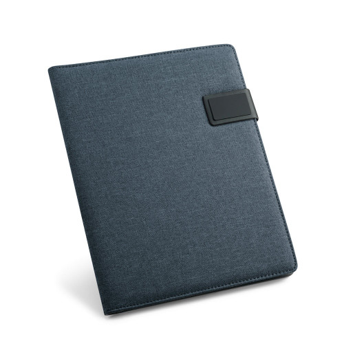 RIORDAN. A4 folder in imitation linen and PU. Lined sheets