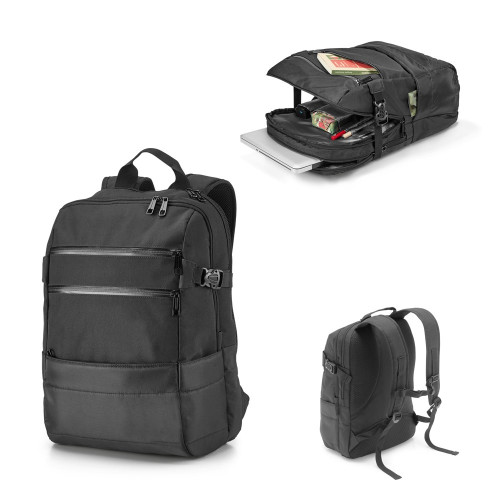 ZIPPERS BPACK. 15'6" Laptop backpack in 840D and 300D jacquard