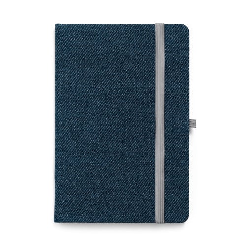 DENIM. A5 notebook in denim fabric with lined pages