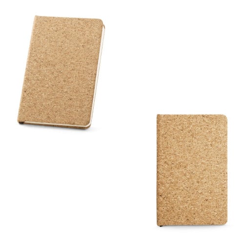 ADAMS A5. A5 cork notebook with ivory-colored plain sheets