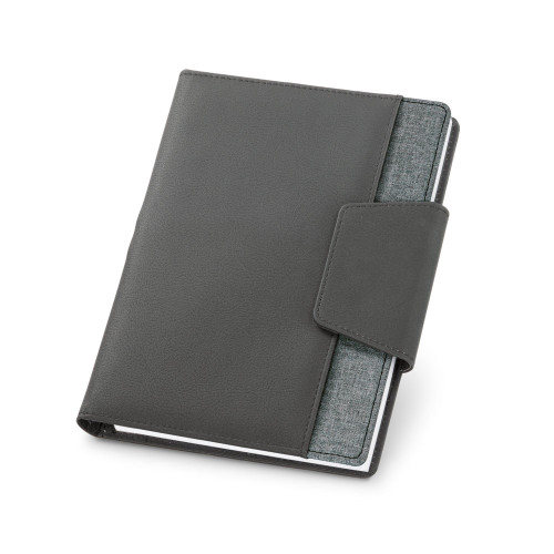 RUSSEL. PU and polyester fabric cover with A5 notebook