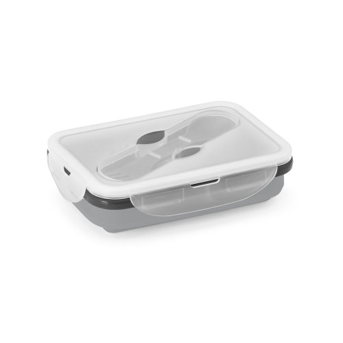 SAFFRON. Lunch Box. Retractable hermetic box in silicone and PP 640 mL