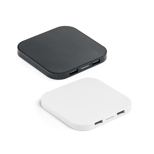 CAROLINE. ABS wireless charger and USB 2'0 hub
