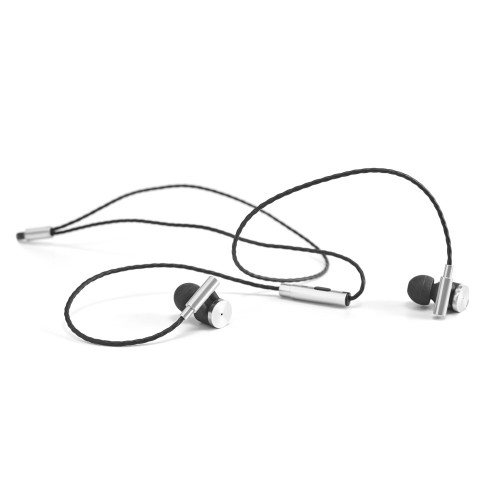 VIBRATION. Metal and ABS earphones with microphone