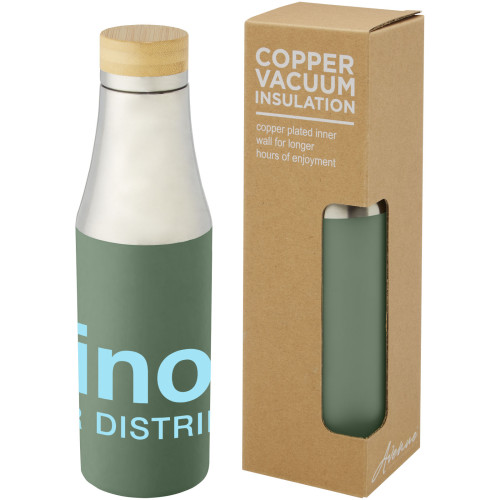 Hulan 540 ml copper vacuum insulated stainless steel bottle with bamboo lid
